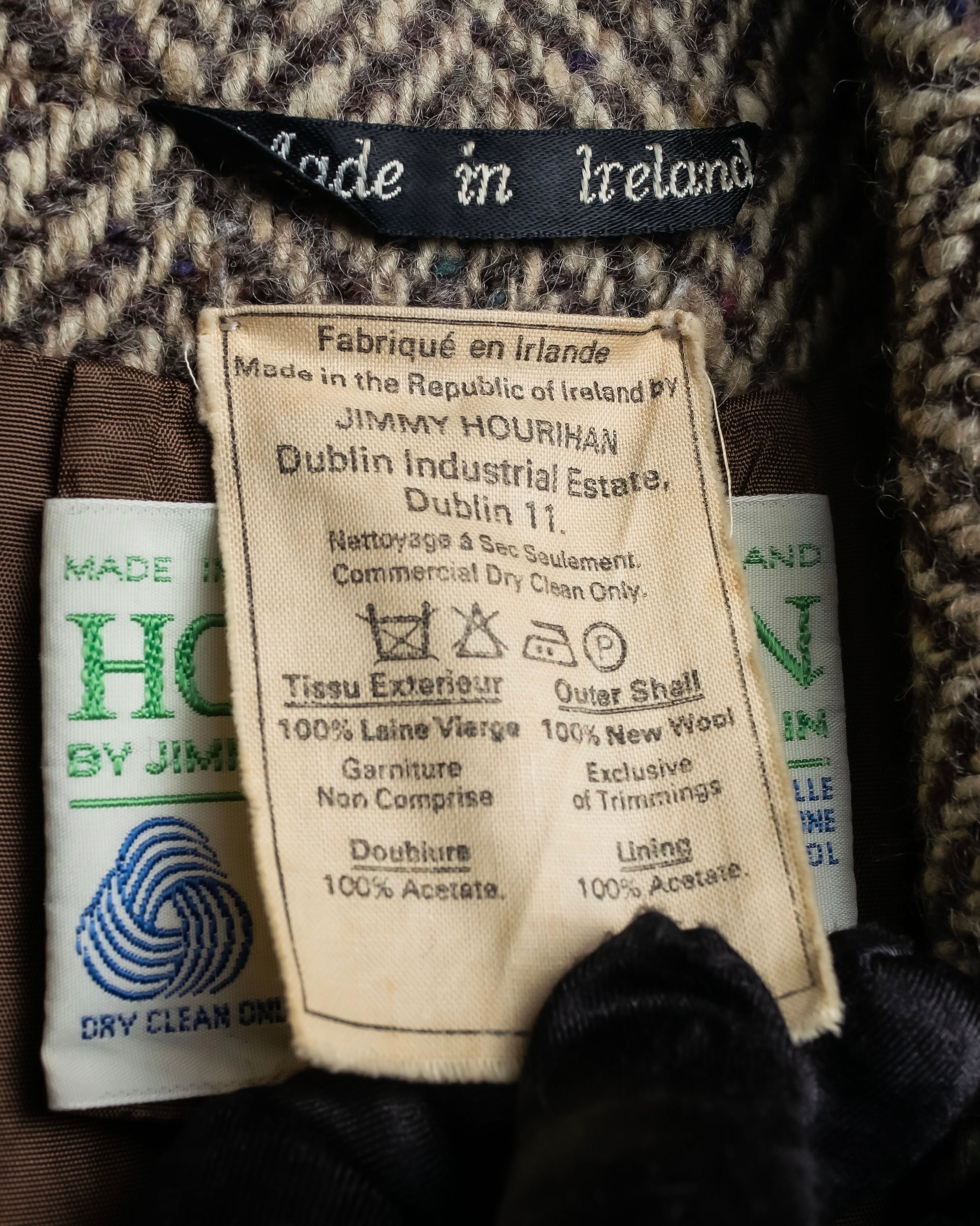 Vintage irish tweed long coat