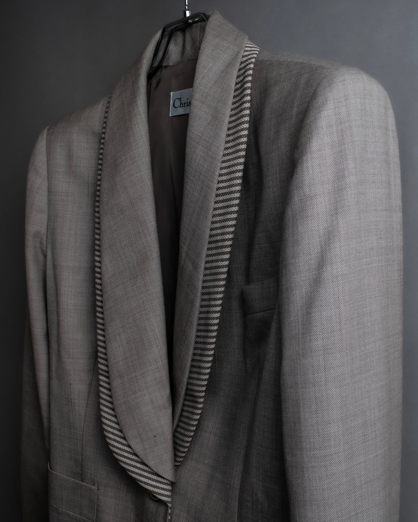 "Christian Dior" Double shawl collar design tailored jacket