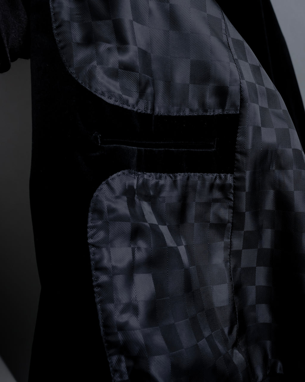 "LOUIS VUITTON" Geometric pattern velvet tailored jacket