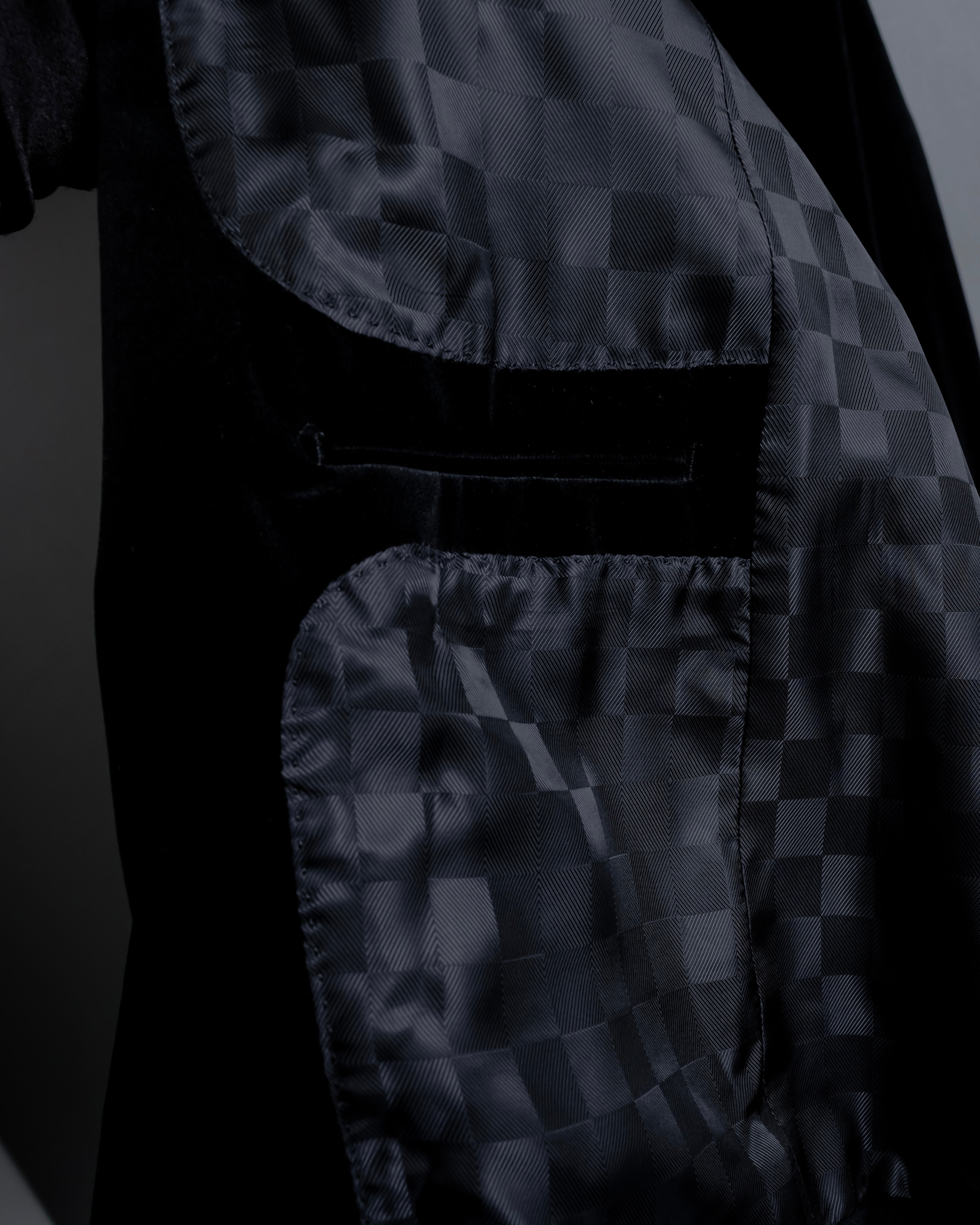 "LOUIS VUITTON" Geometric pattern velvet tailored jacket