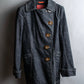 "Vivienne Westwood RED LABEL" Asymmetrical button design mid length denim coat