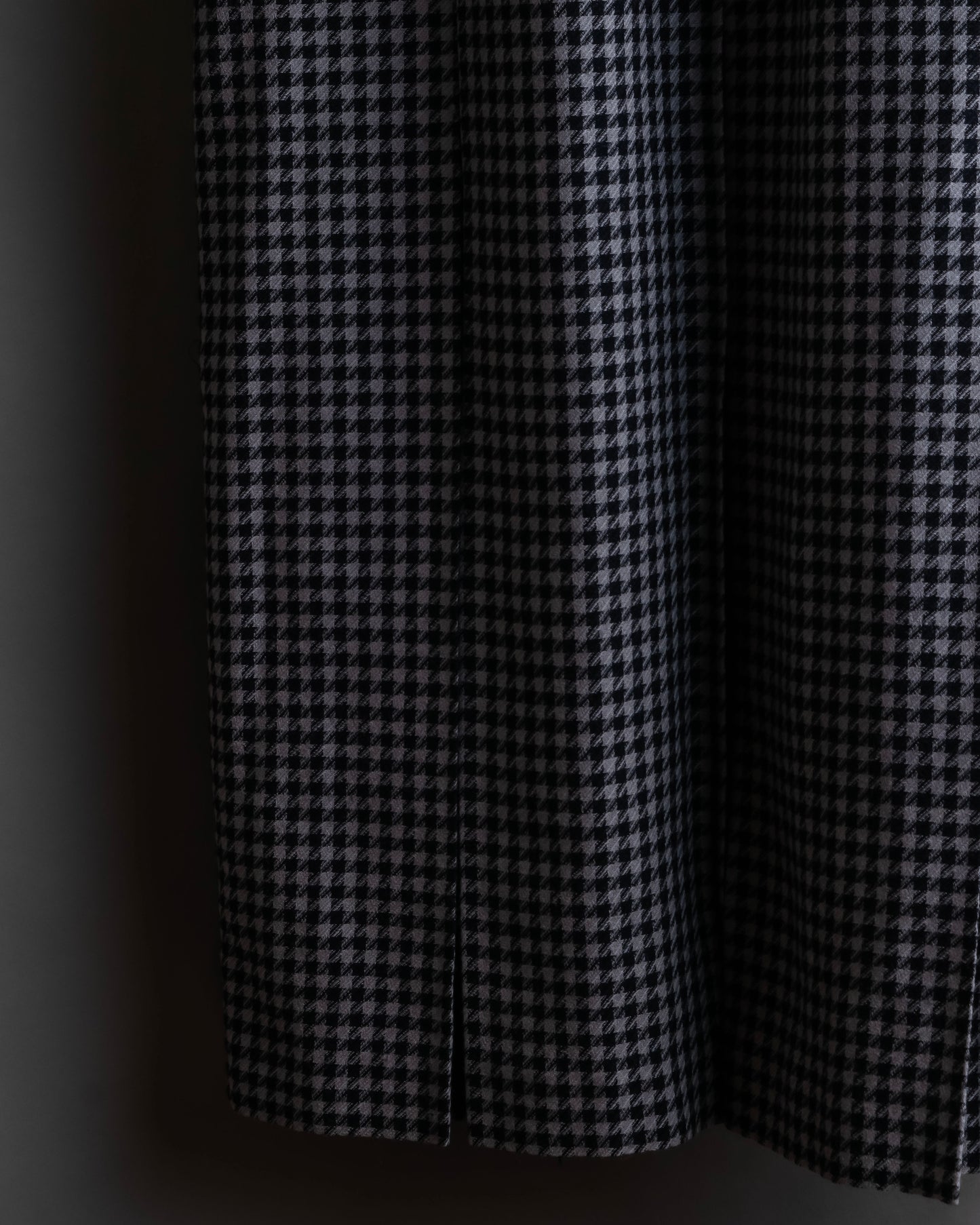 "Christian Dior" Houndstooth pattern wool cropped pleats skirt