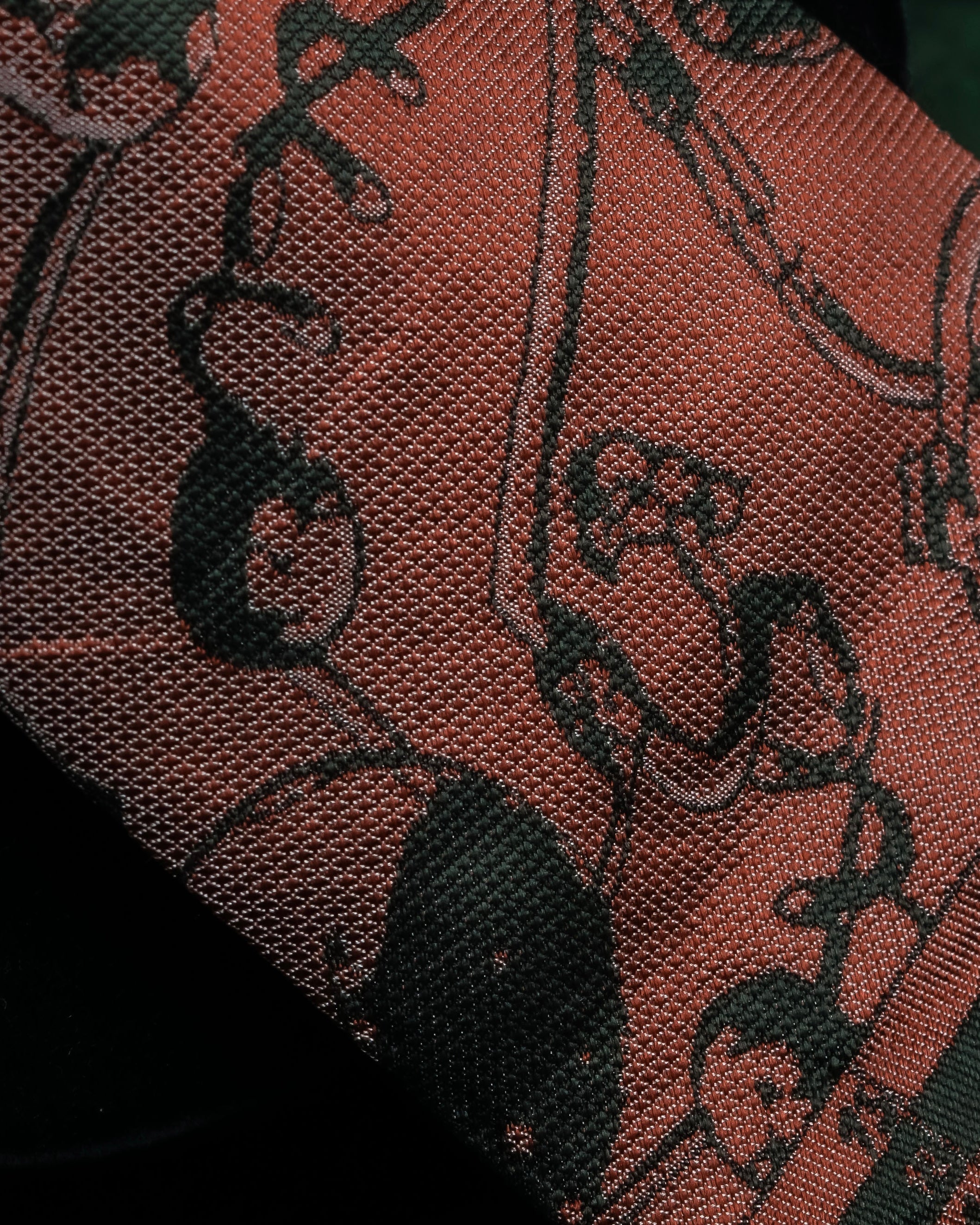 "JEAN PAUL GAULTIER HOMME" Drawing camouflage design silk neck tie