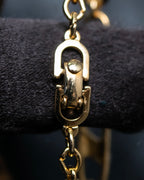 "DIOR" Oval chain rhinestone studded bracelet