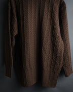 “Christian Dior SPORTS” 90’s Shawl collar cable knit cardigan
