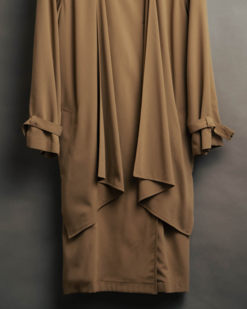 -SPECIAL- “HERMÈS” 90’s-00’s Margiela era draped wool trench coat