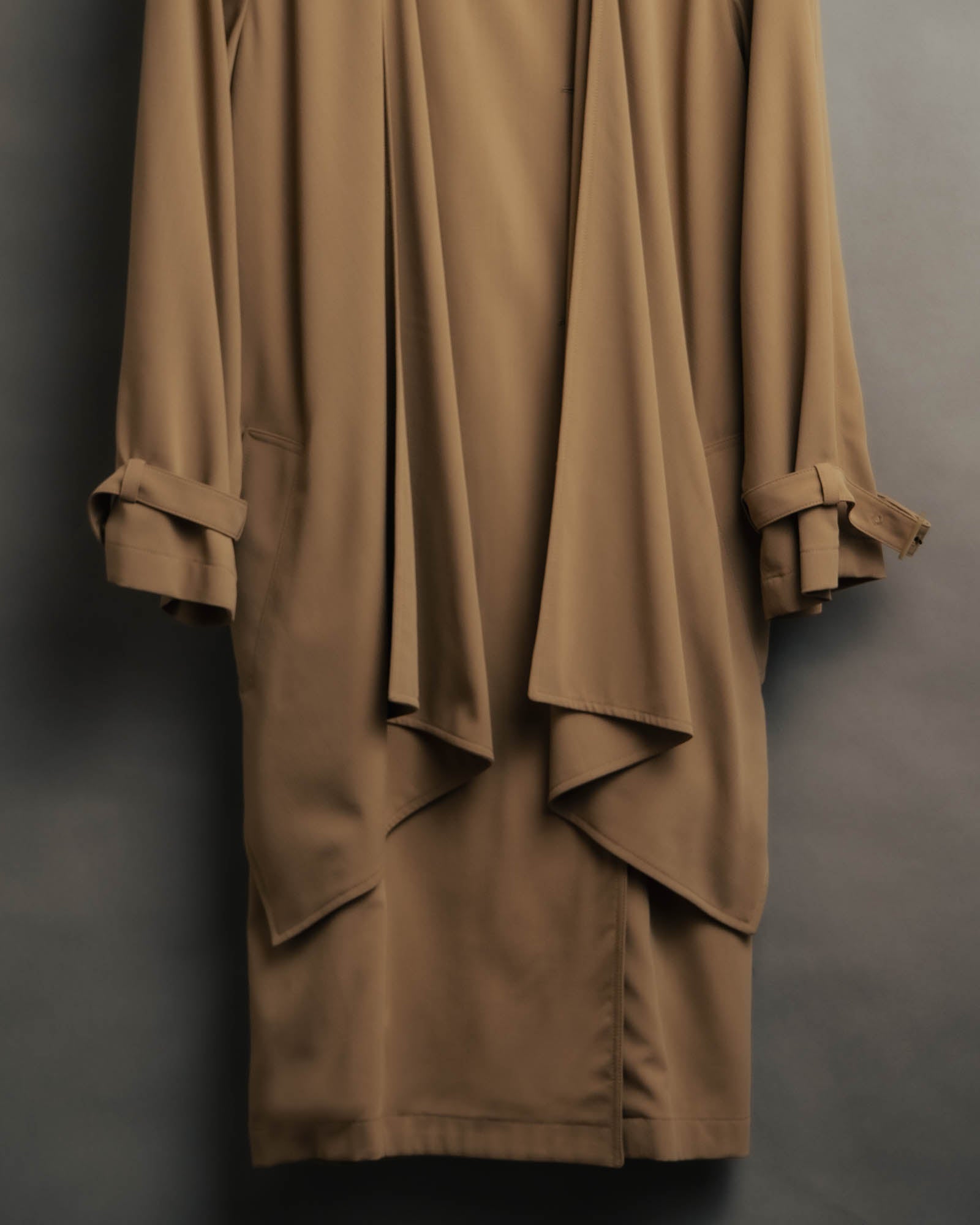 -SPECIAL- “HERMÈS” 90’s-00’s Margiela era draped wool trench coat