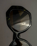 "PRADA" Yellow marble acetate sunglasses