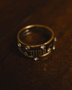 “Christian Dior” 00’s Crystal embellished Dior logo multi band ring