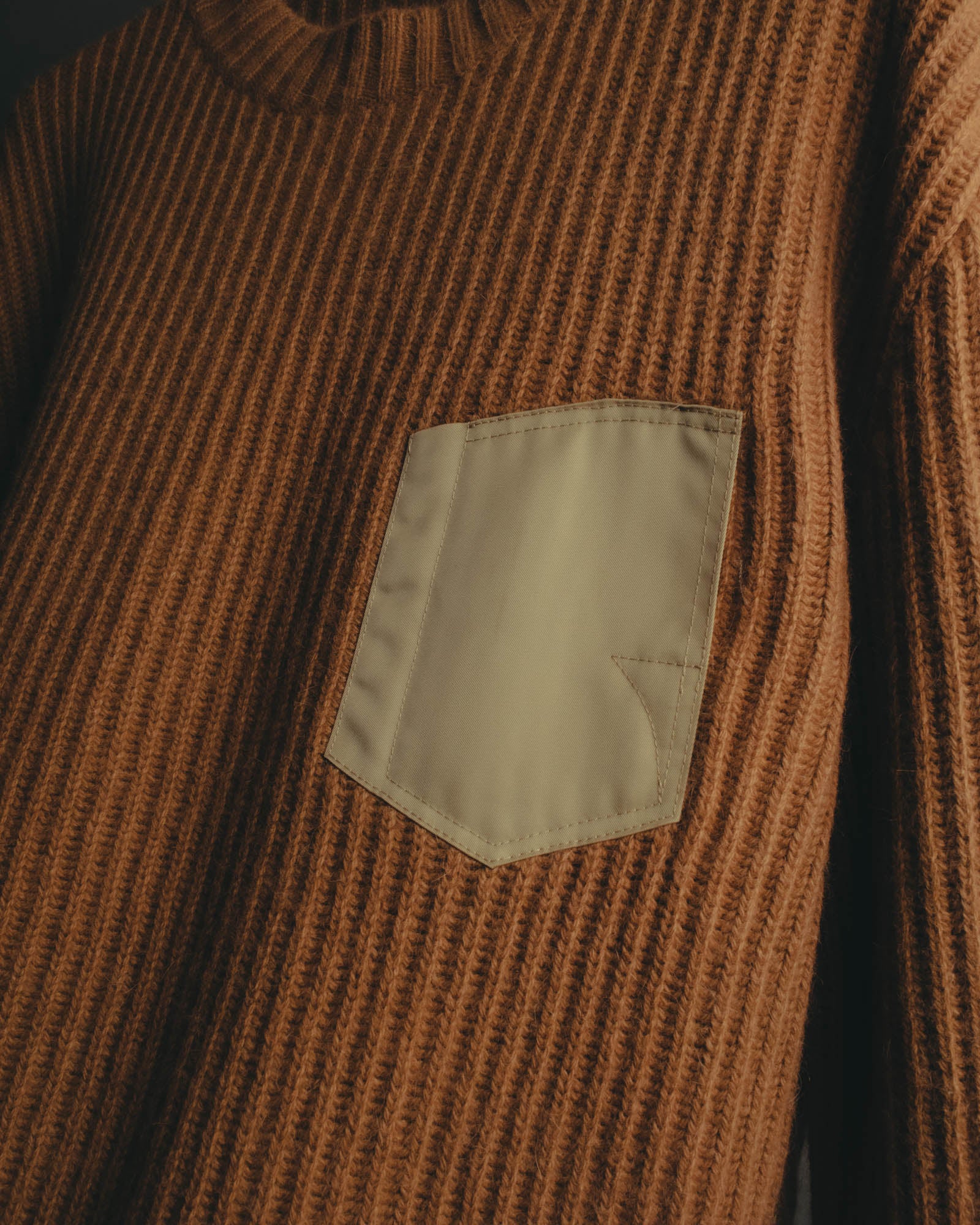 "Maison Margiela" 2021AW Textured ribbed crewneck sweater