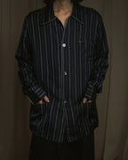 "Maison Margiela" 2021AW piped striped lounge shirt