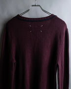 "MAISON MARGIELA"
20AW burgundy color V-neck knit