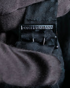 "DOLCE & GABBANA" Pattern switching peak lapel gilet