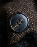 "Dolce &amp; Gabbana" Herringbone pattern slim shape chester coat