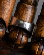 "Vintage flower motif silver ring"