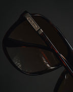 "Polo Ralph Lauren" 85’s-95’s Tortoiseshell aviator logo temples sunglasses