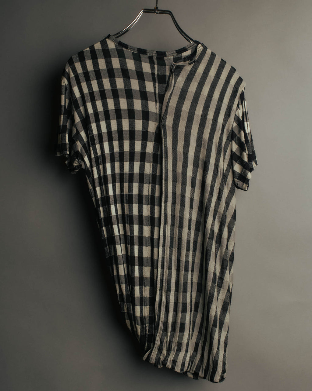 “tricot COMME des GARÇONS” 00’s-10’s Asymmetric gingham draped top