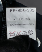 "YOHJI YAMAMOTO" 1996SS Double zipper design sheer rayon flare skirt