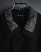 "DOLCE & GABBANA" 00’s resin coated patch detail belted coat