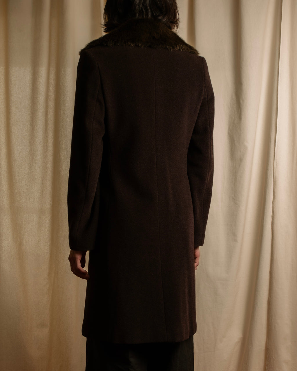 "miss Chloe" Fur collar switching design wool coat