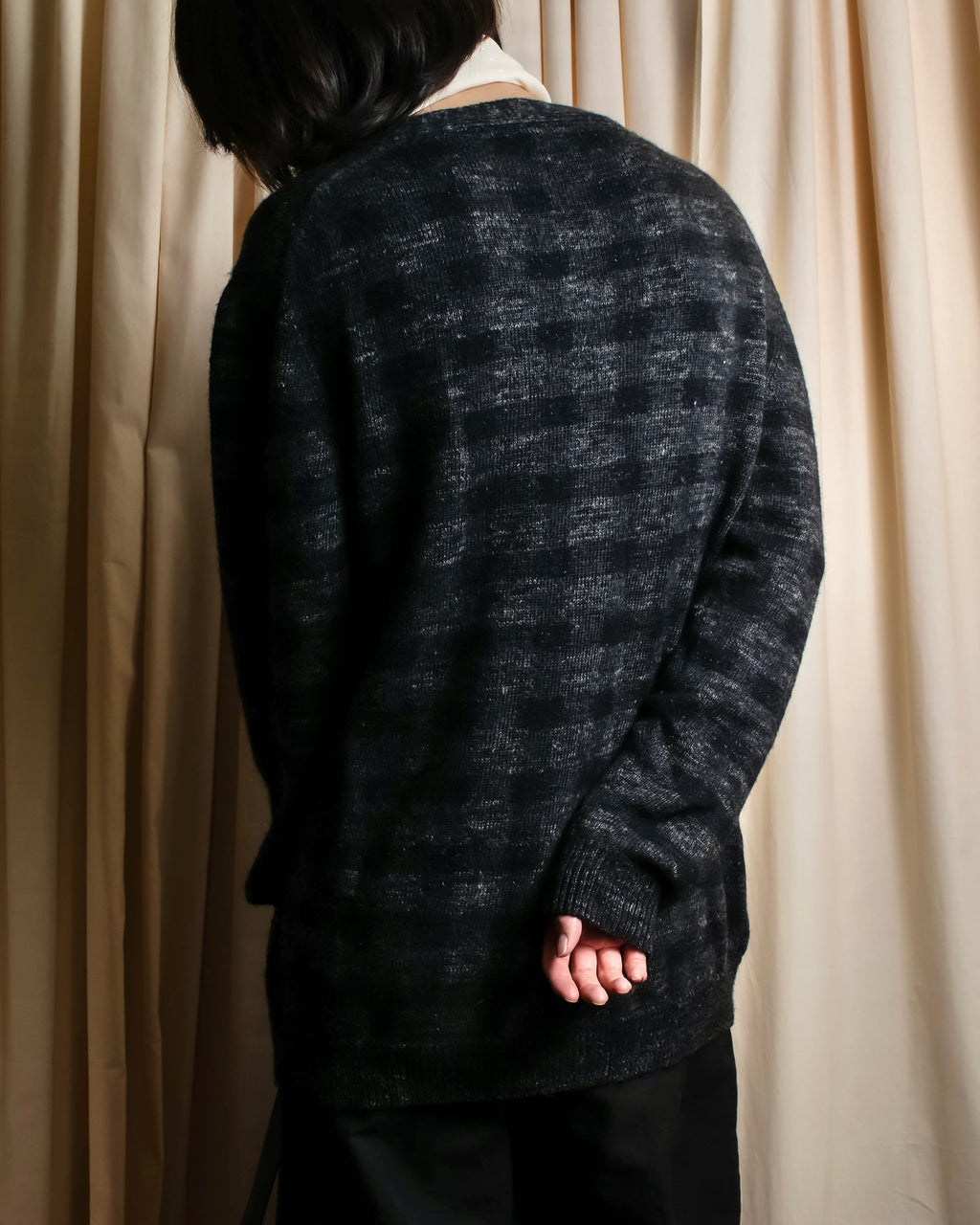 "CHANEL" Sample product hairy material light unevenness cardigan