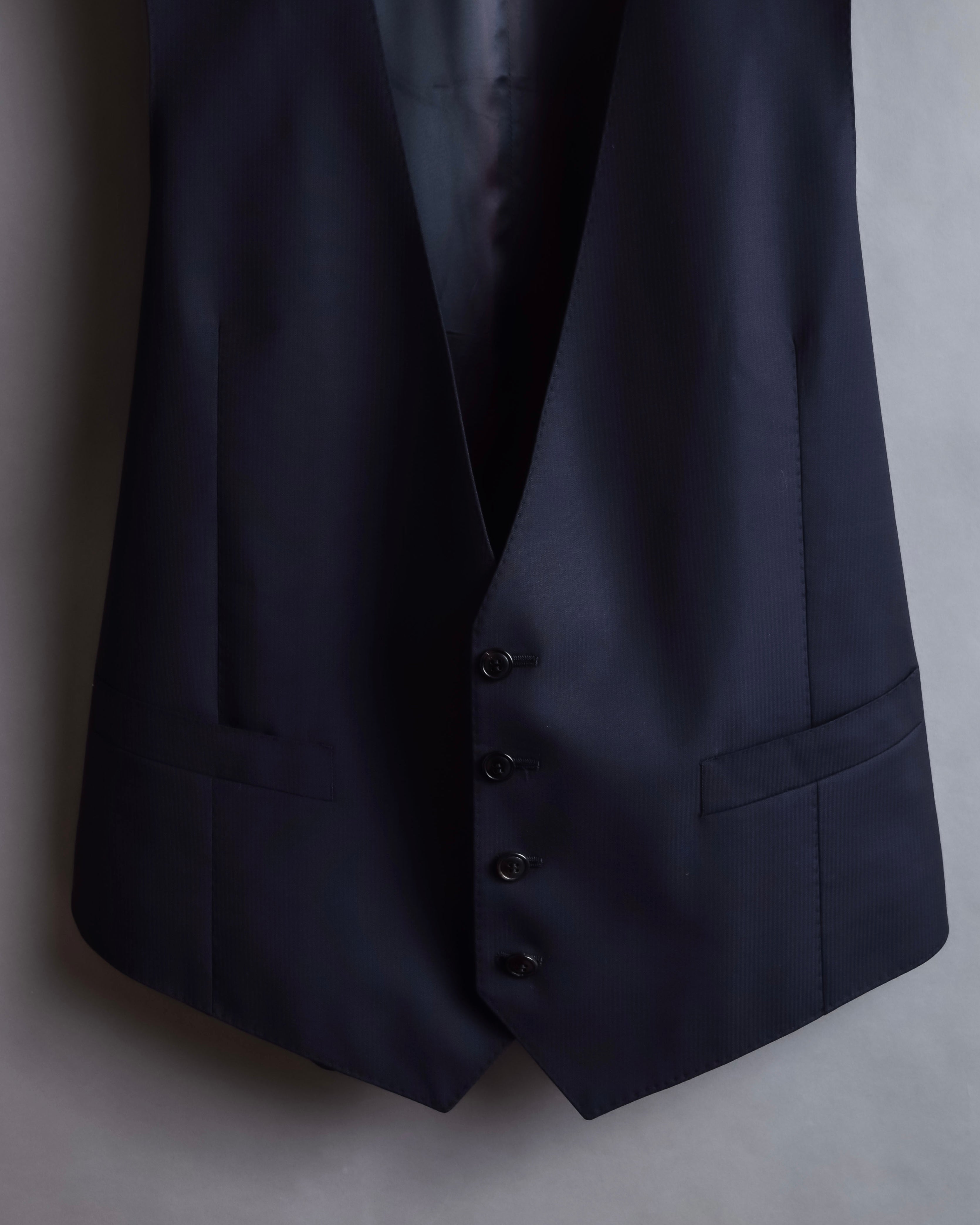 "GIORGIO ARMANI" Deep satin backed tailored wool vest