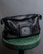 "CELINE" Metal parts design horizontal leather one-shoulder bag