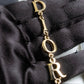 "Christian Dior" DIOR＆PARIS motif gold bracelet