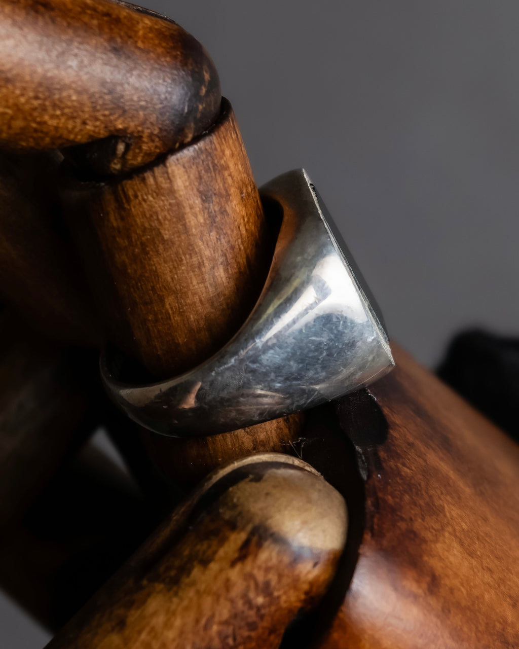 "MAISON MARGIELA" 18SS signet design silver ring