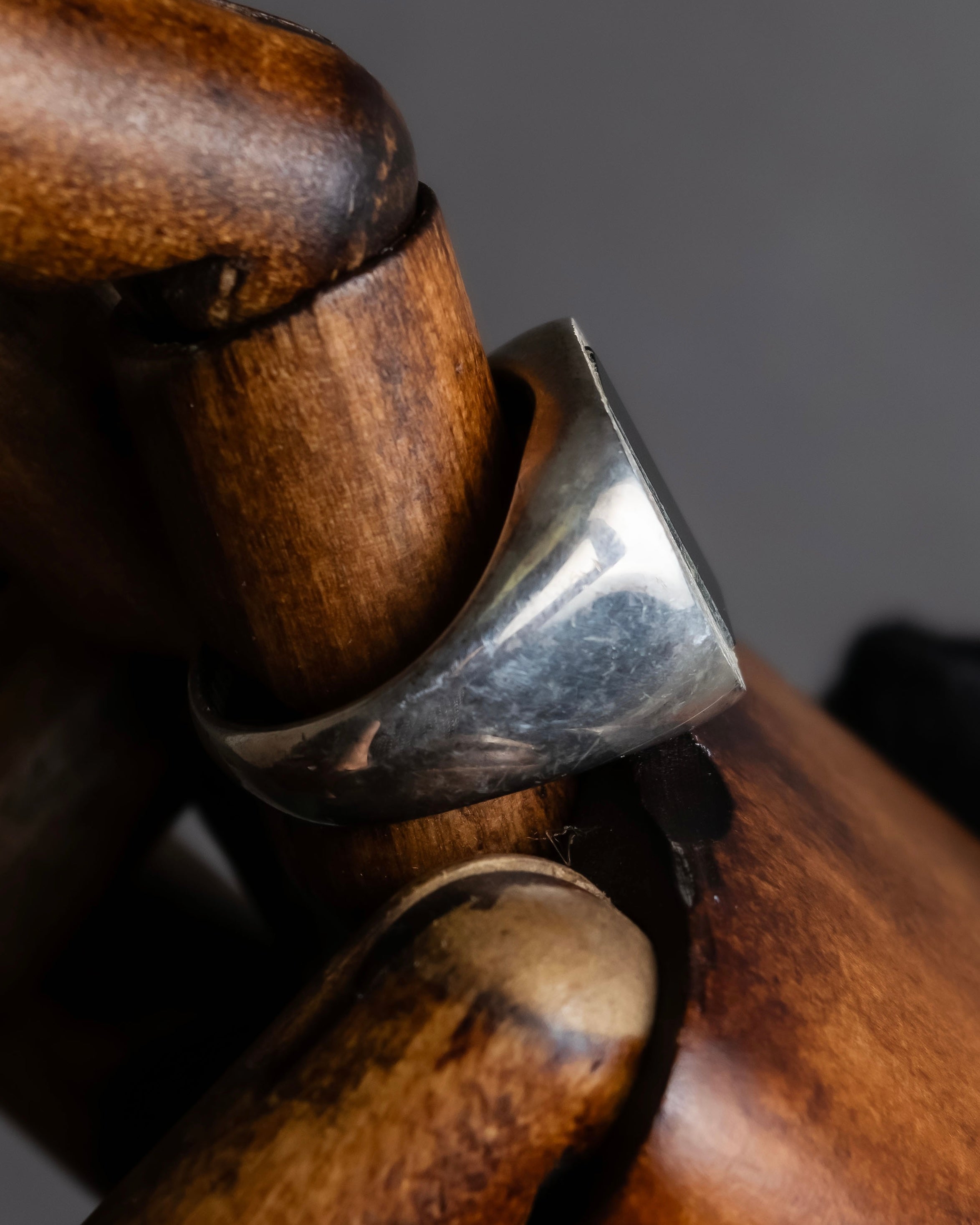 "MAISON MARGIELA" 18SS signet design silver ring