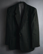 "Yves Saint Laurent diffusion hommes" 80’s-90’s structured glitter pinstripe wool suit set-up