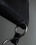 -SPECIAL- "YVES SAINT LAURENT"
00's Tom Ford period stacked ring design horizontal leather bag