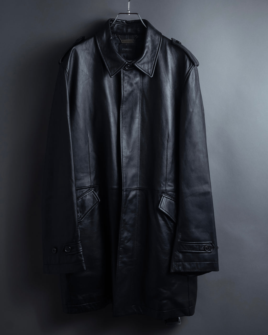 "DURBAN" Double zipper sheepskin leather coat