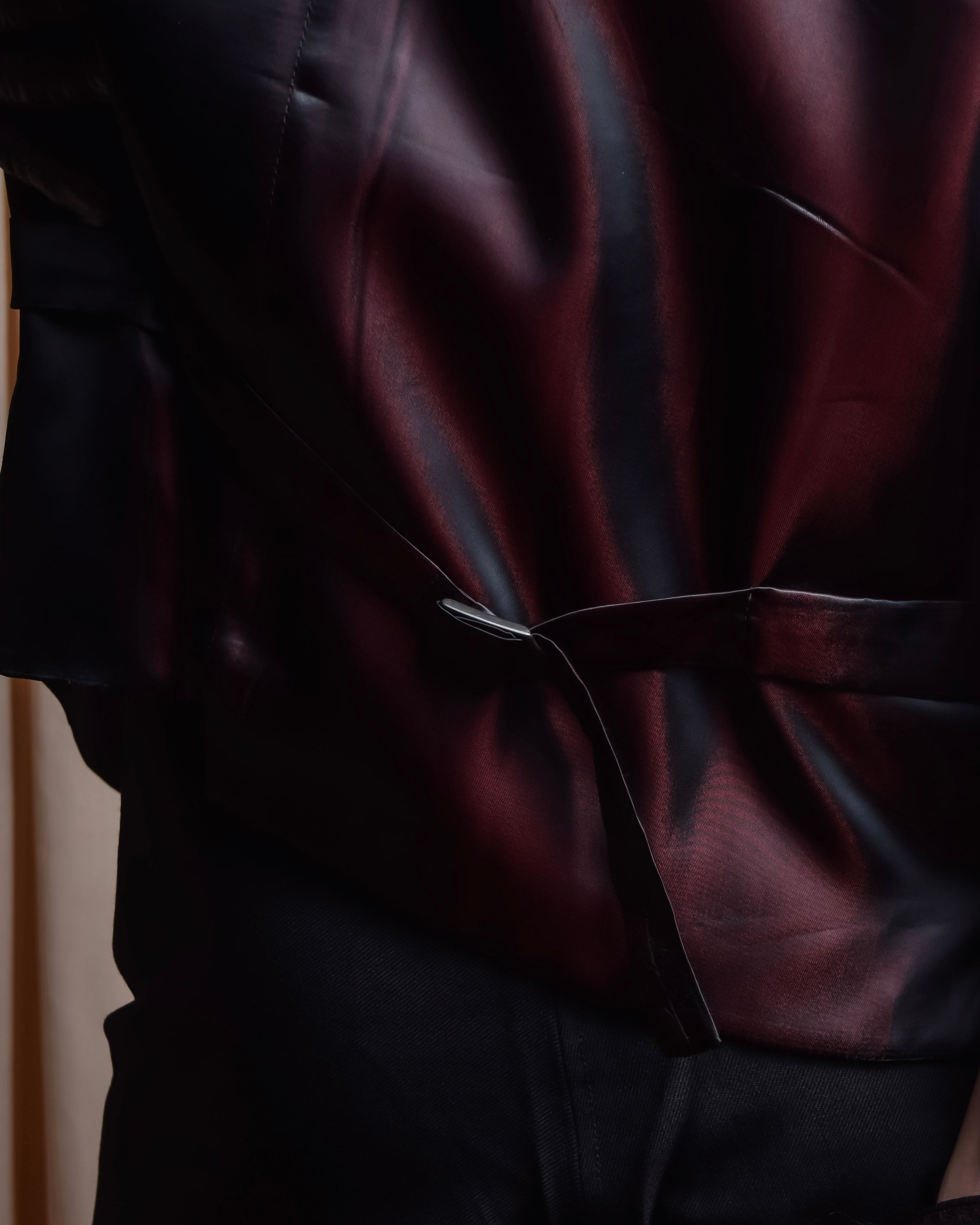 "GIORGIO ARMANI" Deep satin backed tailored wool vest