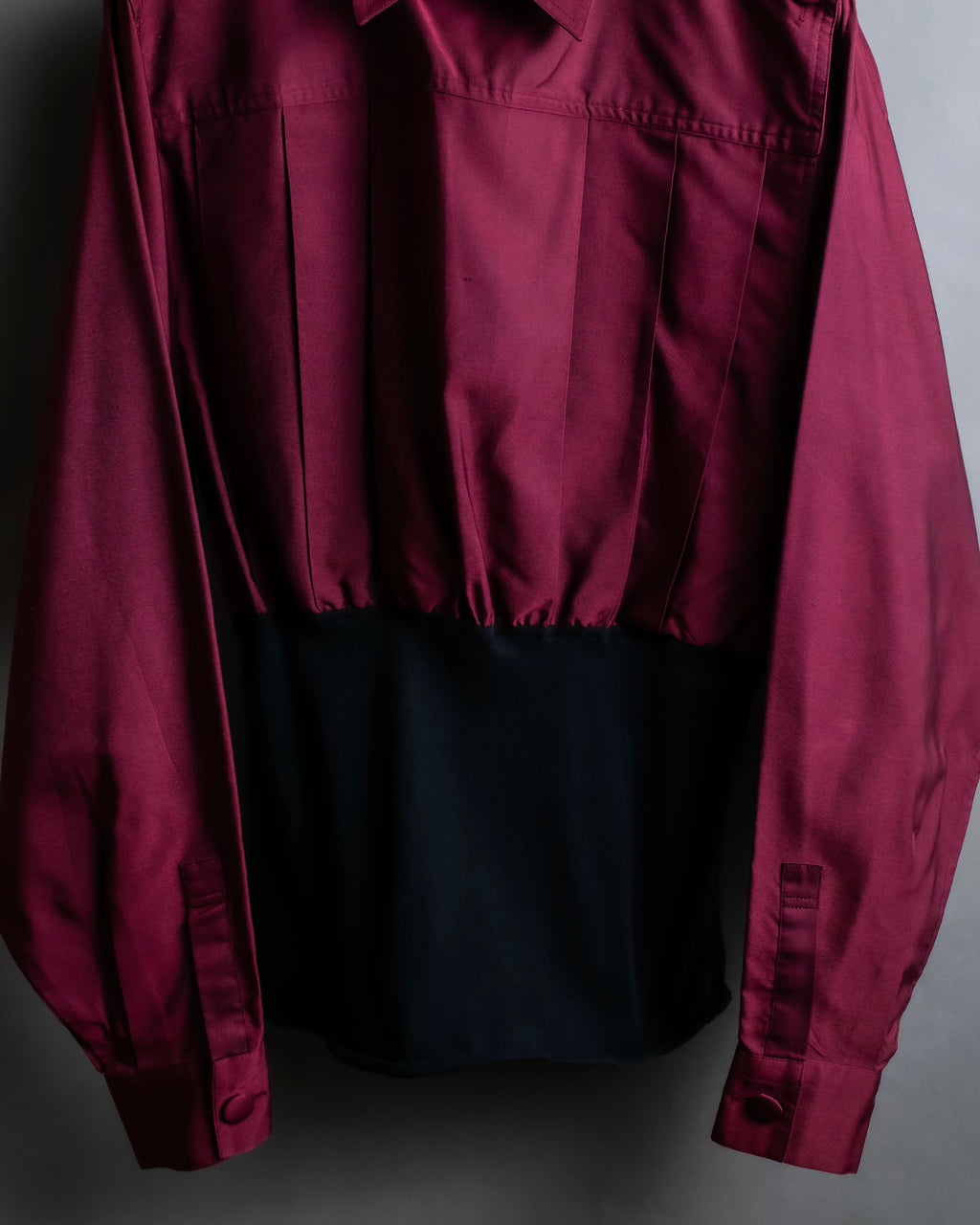 "JEAN PAUL GAULTIER FEMME"
 Waist different material switching design shirt