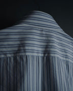 "GUCCI" Striped Spread Collar Shirt with Contrast Cuffs