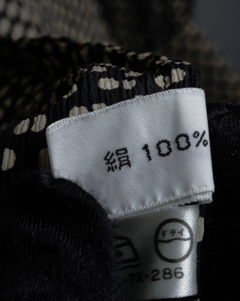 "Christian Dior PRETA PORTER" Ivory polka dot bow tie blouse