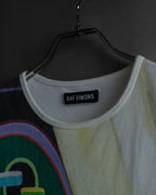 "RAF SIMONS" 13SS Surrealist face print sleeveless top