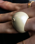 "Christian DIOR" Balloon detail logo design ring