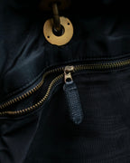 “JIL SANDER” Gold buckle 2 way nylon hand bag