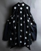 "BALENCIAGA" Polka dot flying squirrel silhouette bow tie dress