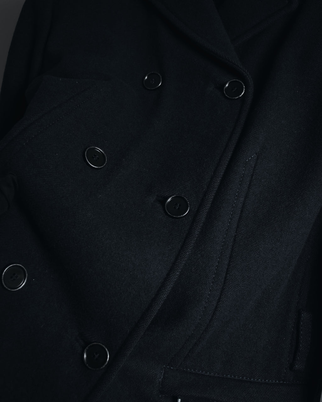 "PRADA" 90’s-00’s Minimal double-breasted wool jacket