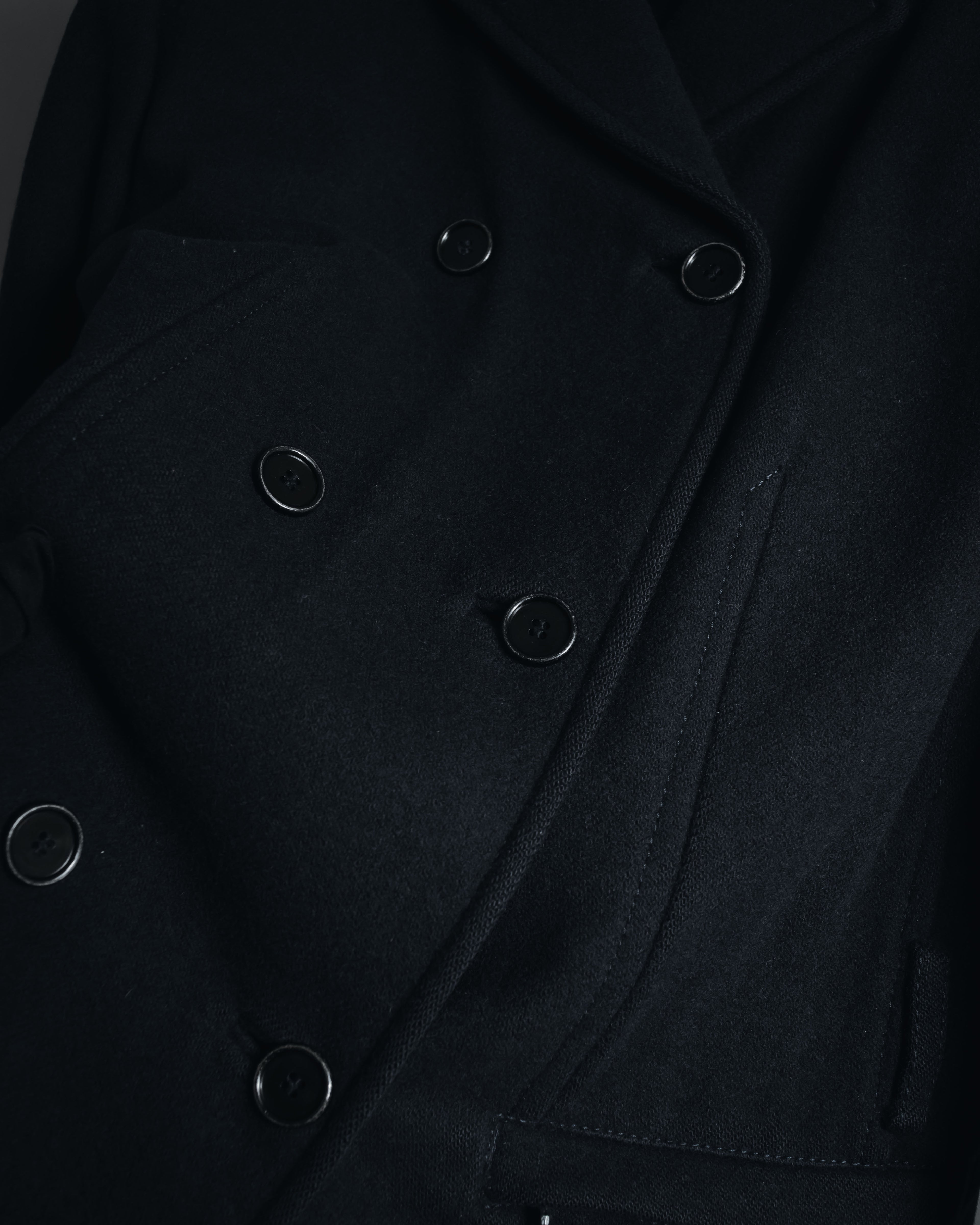 "PRADA" 90’s-00’s Minimal double-breasted wool jacket