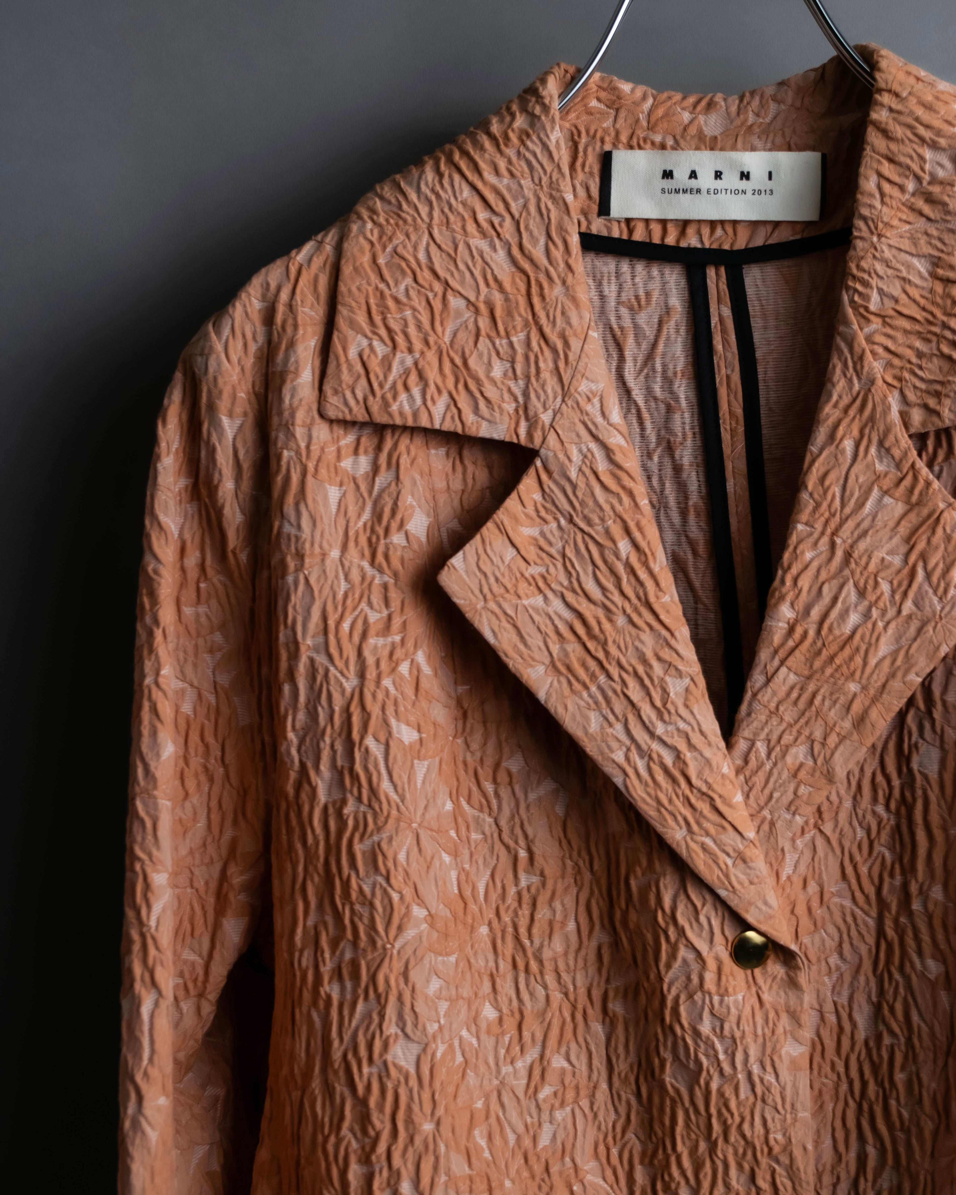 “MARNI 13SS” flower embossed attached design jacket