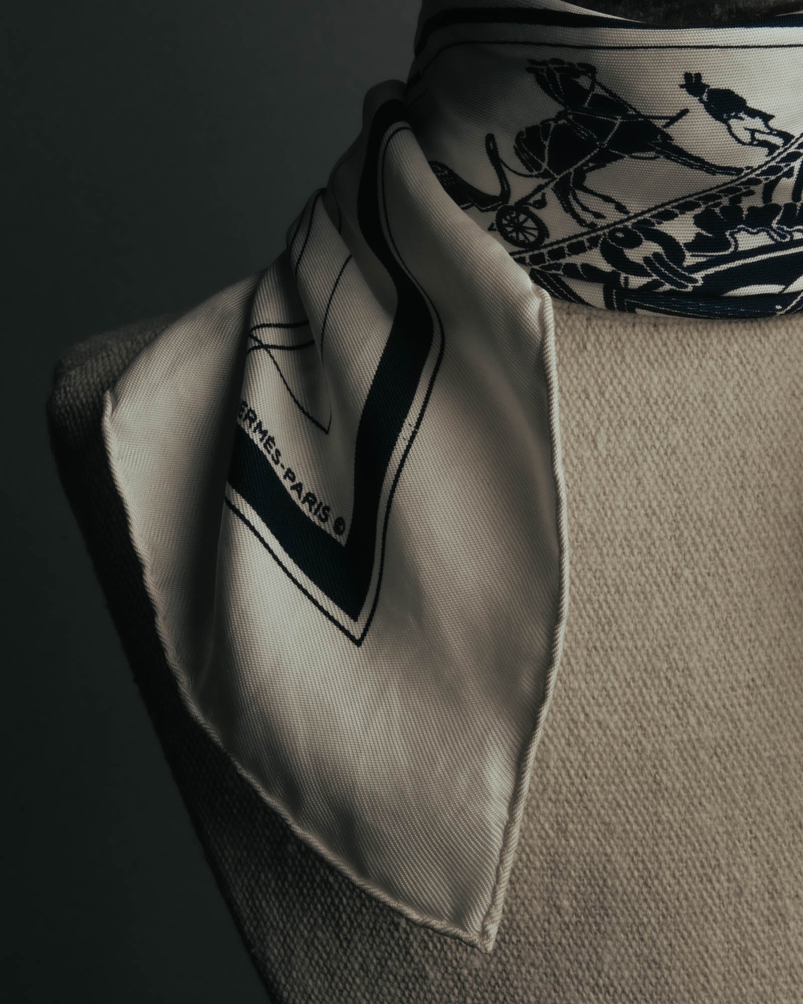 "Hermès" Classic ex libris silk scarf