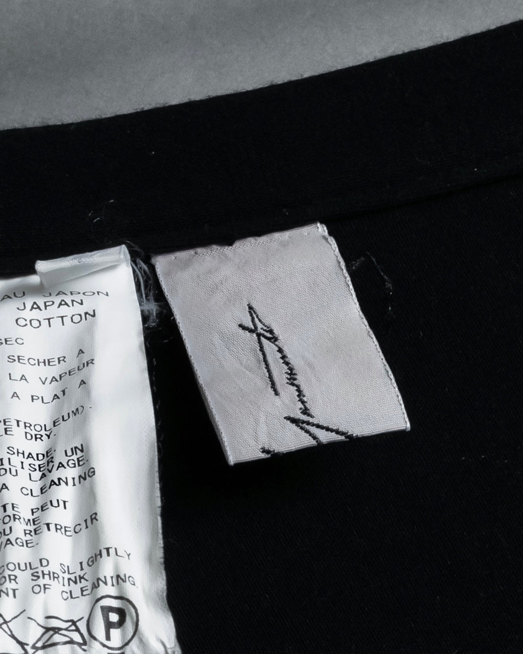 "YOHJI YAMAMOTO" 11SS Minimalist design skirt-like silhouette wide slacks