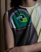 "RAF SIMONS" 13SS Surrealist face print sleeveless top