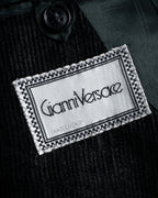“Gianni Versace” 80’s-90’s Shadowed-texture tailored jacket