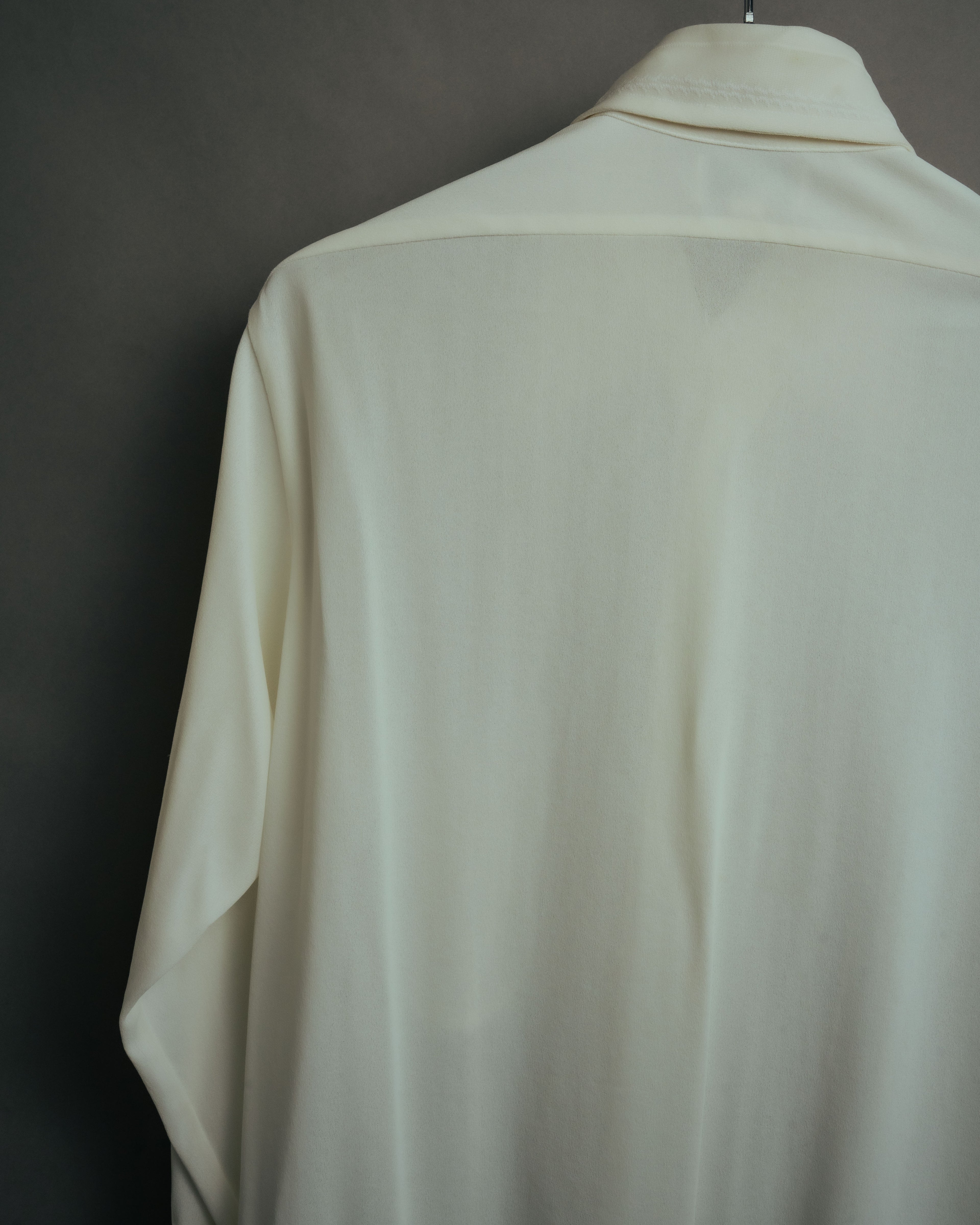 -MOOD Vintage Collections- 70’s-80’s Sheer stripe long point collar shirt