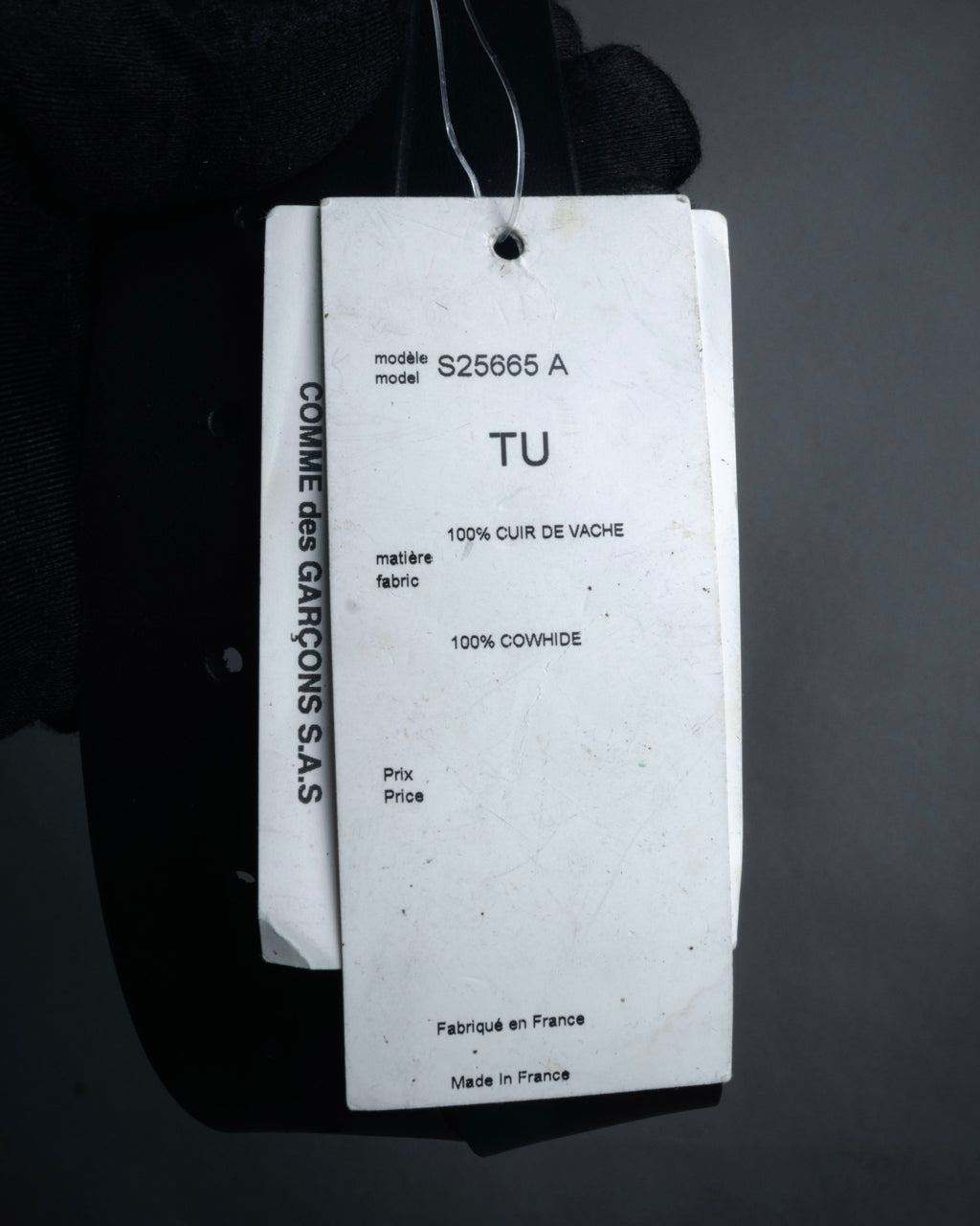 “COMME des GARCONS SHIRT” 00’s Minimal leather roller belt